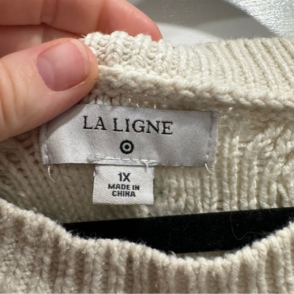 La Ligne Target Chunky Cable Knit Sweater Stitch Holiday Festive Winter Preppy - Picture 4 of 9